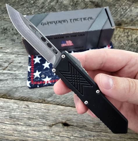 The Guardian Tactical Knife is specifically designed to be comfortably handheld for ease of use, made from lightweight and durable aluminum with a razor-sharp, curved blade. . Guardian tactical gtx025
